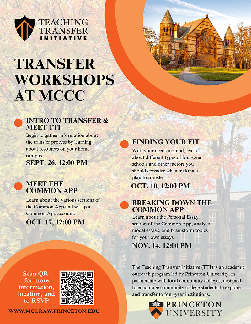 Fall 2024 Transfer Workshops