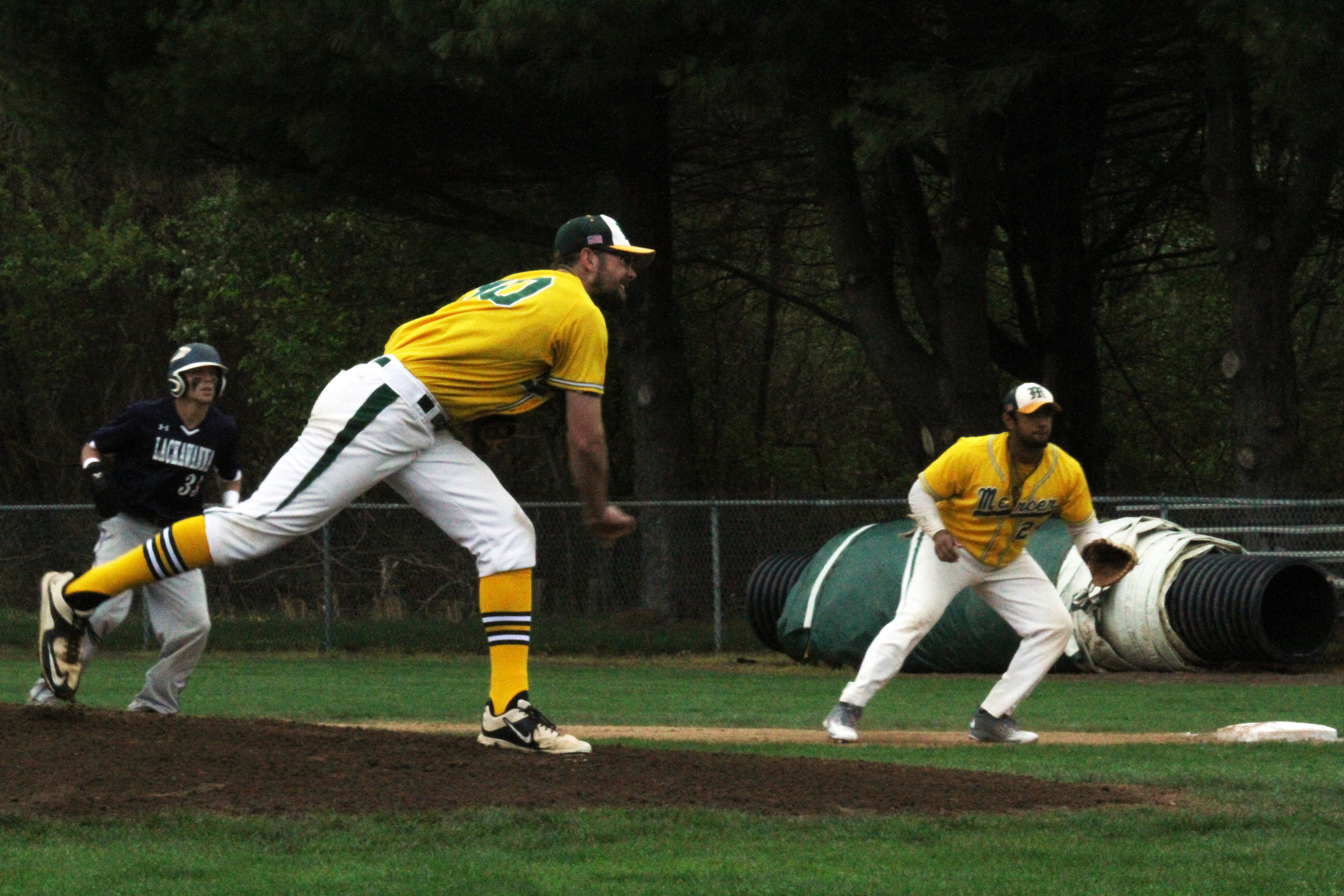 Andrew DiPiazza Pitches against Lackawanna in April 2017