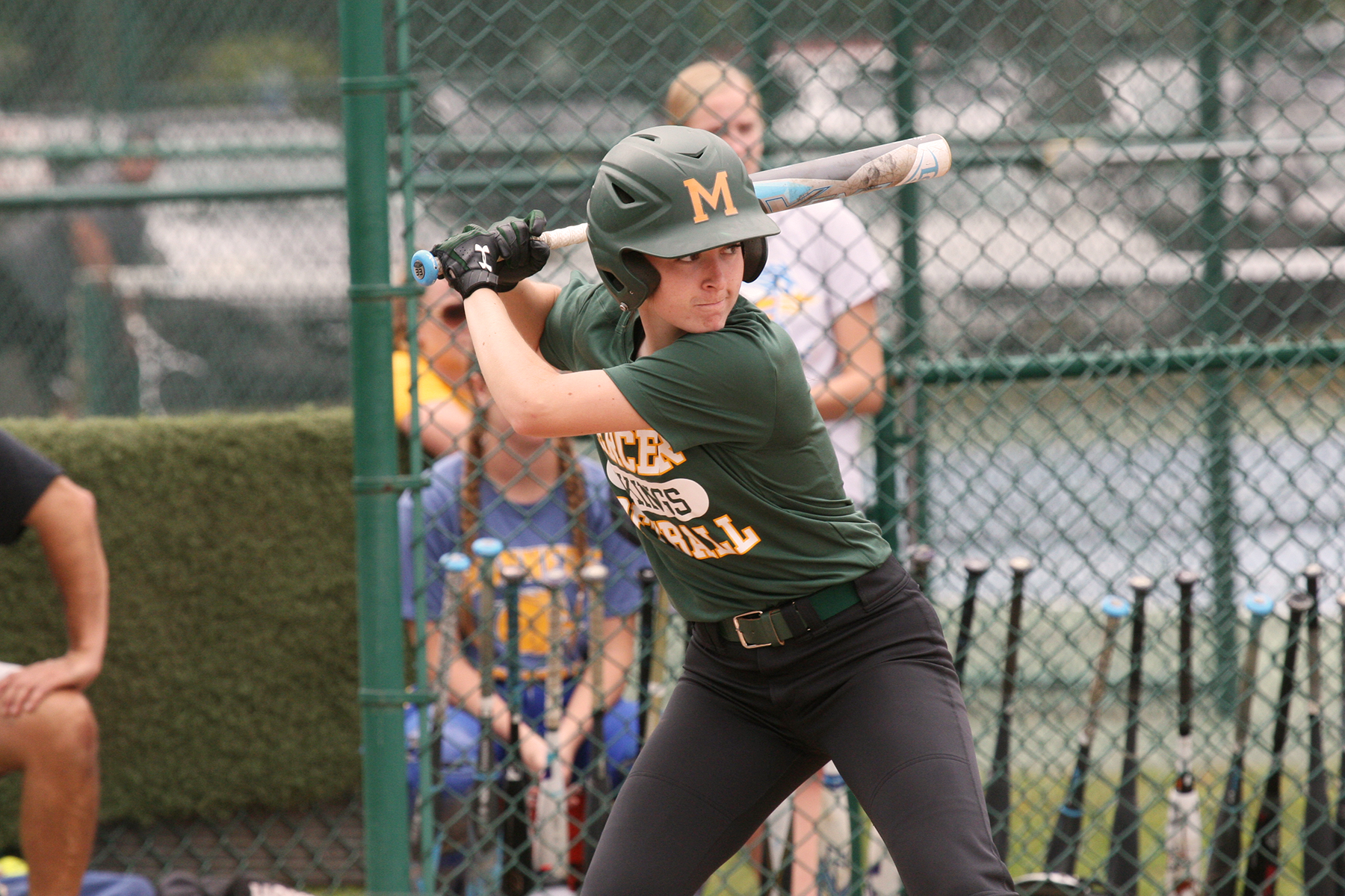 Paige Metz At Bat During Preseason